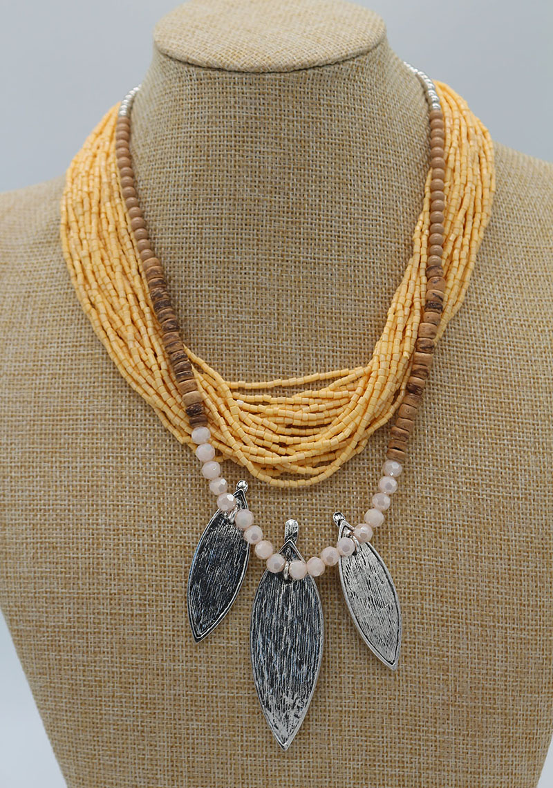 Handmade rice Bead Necklace(图1)